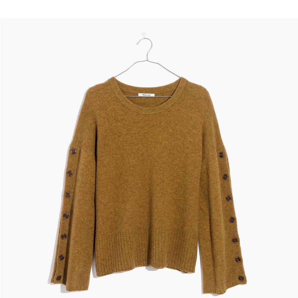 Madewell Women's Button-Sleeve Pullover Sweater